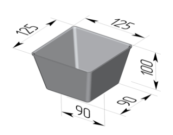 Форма для хлеба 125x125x100мм Spika в ШефСтор (chefstore.ru)